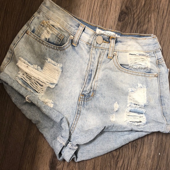 ✖️SOLD Denim high rise shorts - Picture 2 of 2